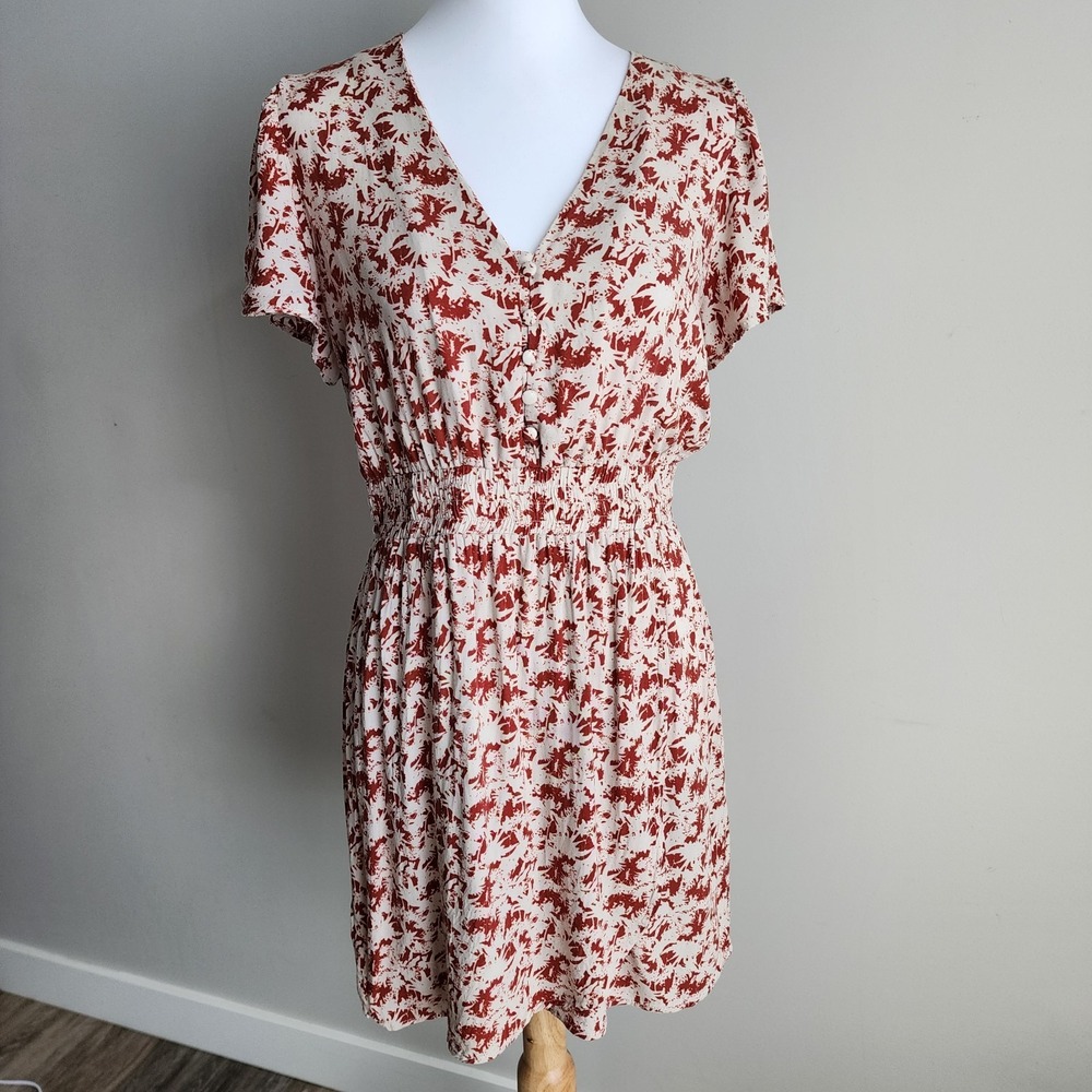 See U Soon Dress Womens Small Floral Faux Wrap Mini Summer Lightweight‎ Feminine